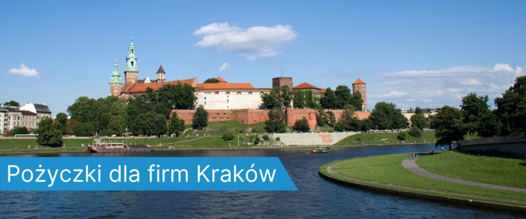 Panorama Wawelu w Krakowie z widoczną katedrą i zamkiem, na pierwszym planie rzeka Wisła